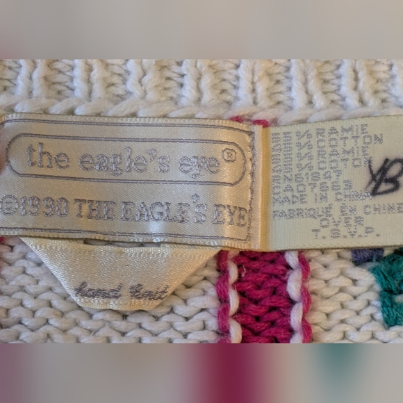 The Eagles Eyes Hand Knit, Natural Fibers Sweater - Size M/L - Picture 2 of 9